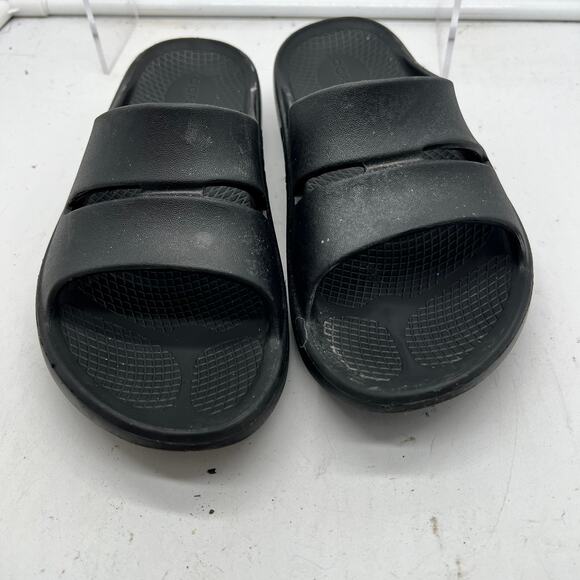 Oofos Sandals Womens 8 Ooahh Luxe Slide Recovery Black Shoe - Picture 4 of 7